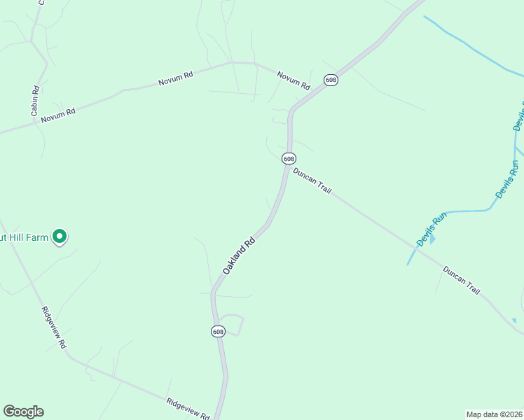 map of restaurants, bars, coffee shops, grocery stores, and more near 16048 Oakland Road in Reva