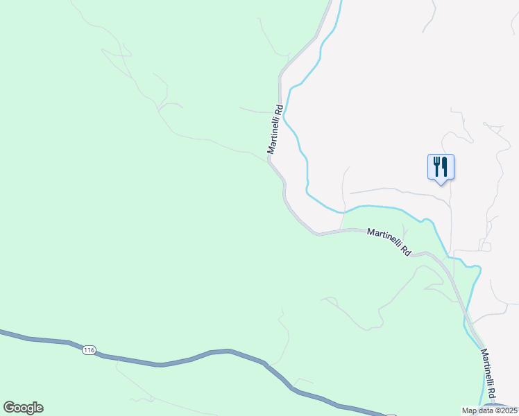 map of restaurants, bars, coffee shops, grocery stores, and more near 8781 Martinelli Road in Forestville