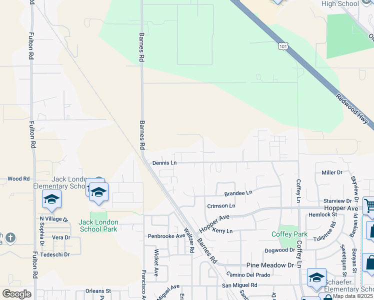 map of restaurants, bars, coffee shops, grocery stores, and more near 2133 Soleil Way in Santa Rosa