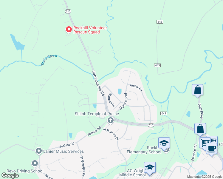 map of restaurants, bars, coffee shops, grocery stores, and more near 68 Hayes Street in Stafford