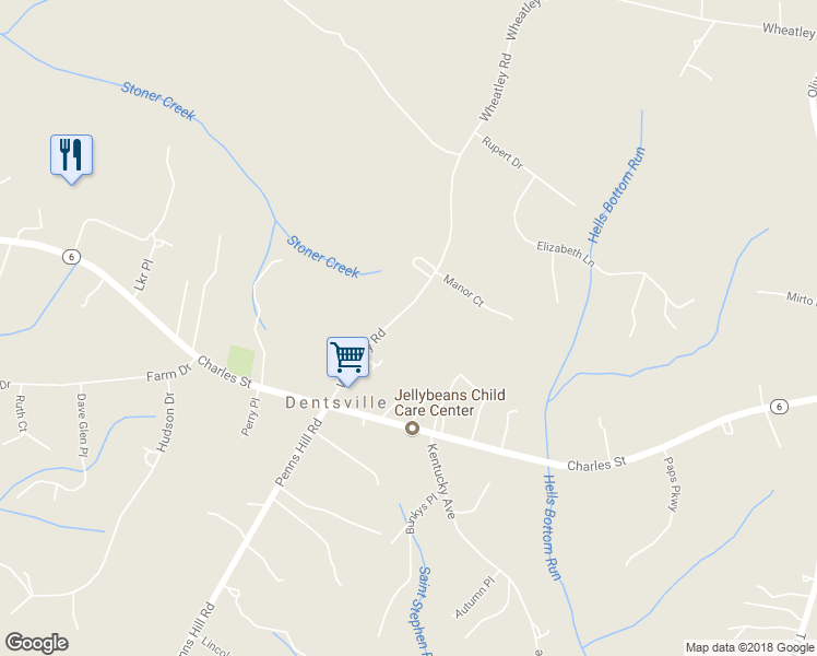 map of restaurants, bars, coffee shops, grocery stores, and more near 8320 Wheatley Road in La Plata
