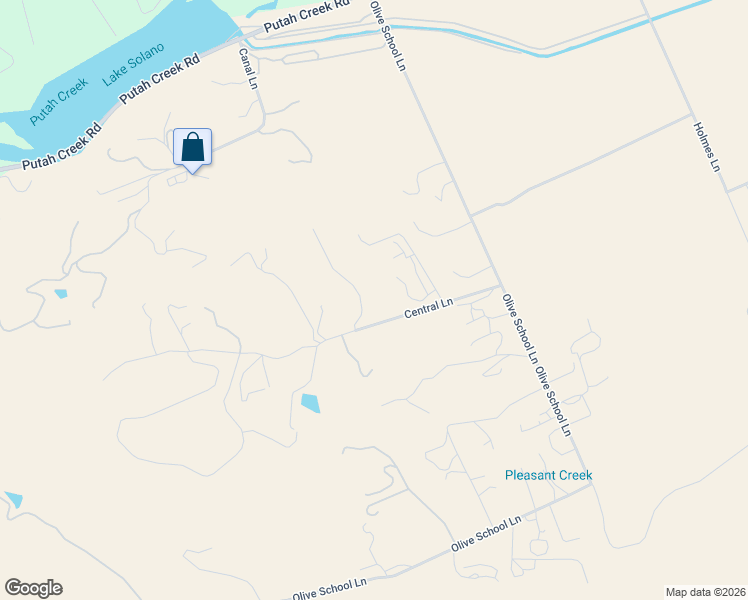 map of restaurants, bars, coffee shops, grocery stores, and more near 4081 Central Lane in Winters