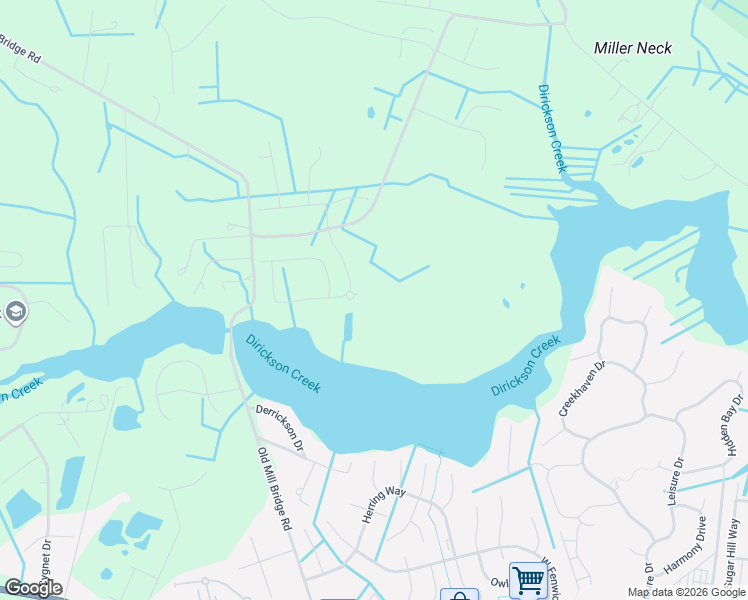 map of restaurants, bars, coffee shops, grocery stores, and more near 36406 Bunting Drive in Frankford