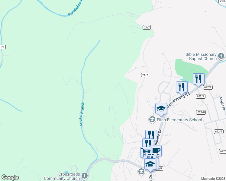 map of restaurants, bars, coffee shops, grocery stores, and more near 601 Plantation Road in Charleston