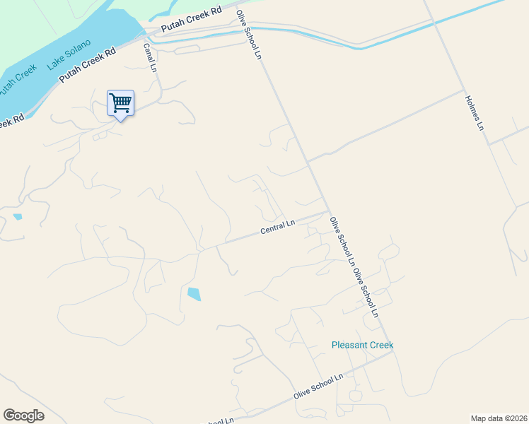 map of restaurants, bars, coffee shops, grocery stores, and more near 4081 Central Lane in Winters