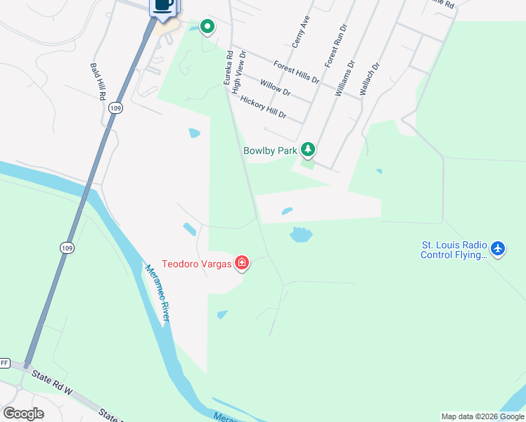 map of restaurants, bars, coffee shops, grocery stores, and more near 1030 Eureka Road in Eureka