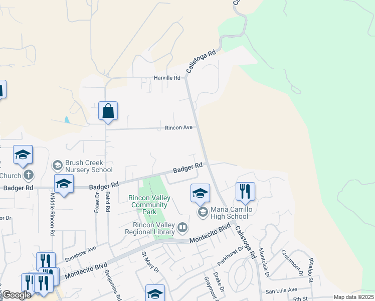 map of restaurants, bars, coffee shops, grocery stores, and more near 1321 Zachary Place in Santa Rosa