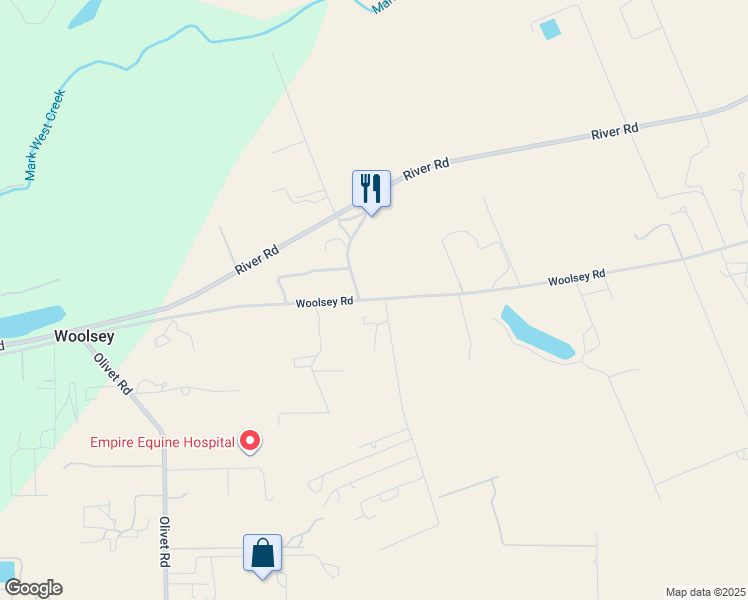 map of restaurants, bars, coffee shops, grocery stores, and more near 3395 Woolsey Rd in Windsor