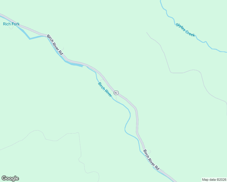 map of restaurants, bars, coffee shops, grocery stores, and more near 4995 Birch River Road in Birch River