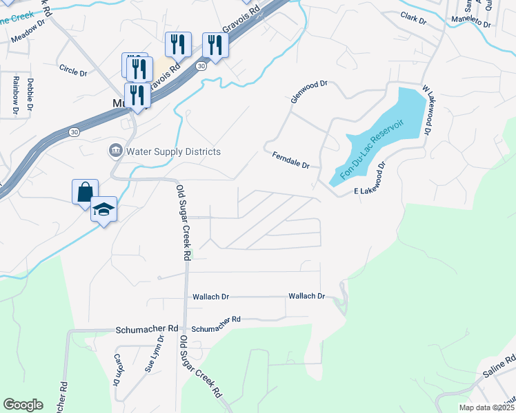 map of restaurants, bars, coffee shops, grocery stores, and more near 1050 Anise Lane in Fenton