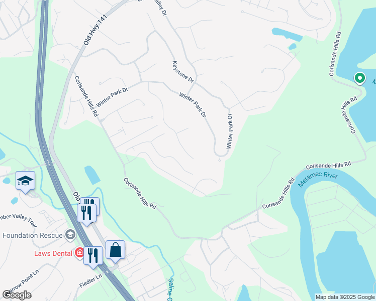 map of restaurants, bars, coffee shops, grocery stores, and more near 288 Copper Mountain Drive in Fenton