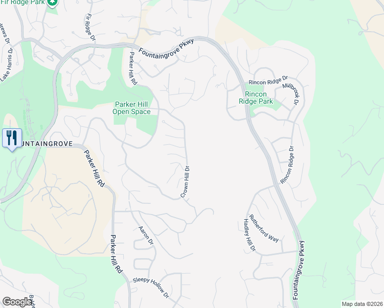 map of restaurants, bars, coffee shops, grocery stores, and more near 3734 Crown Hill Drive in Santa Rosa