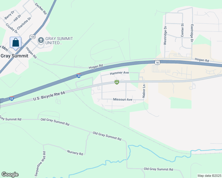 map of restaurants, bars, coffee shops, grocery stores, and more near 1530 Meramec Avenue in Pacific