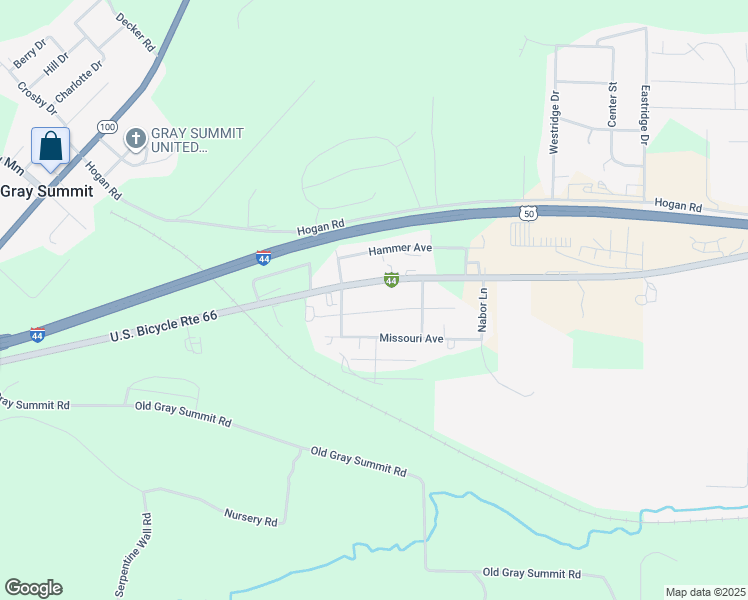 map of restaurants, bars, coffee shops, grocery stores, and more near 1530 Meramec Avenue in Pacific