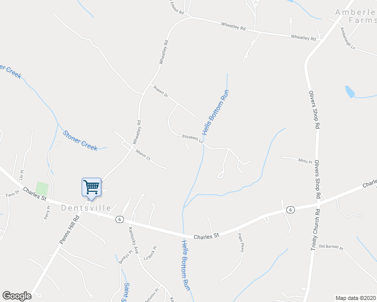 map of restaurants, bars, coffee shops, grocery stores, and more near 8185 Elizabeth Lane in La Plata