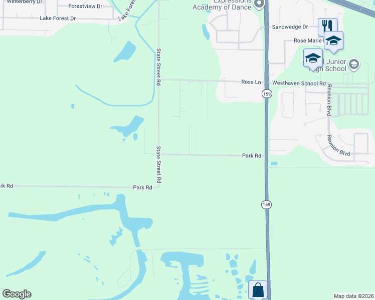 map of restaurants, bars, coffee shops, grocery stores, and more near 2049 Park Road in Belleville
