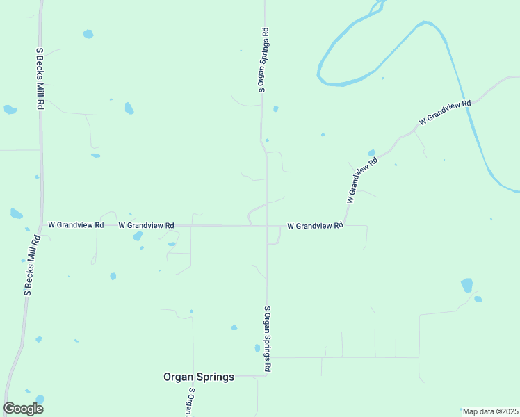 map of restaurants, bars, coffee shops, grocery stores, and more near 6893-7799 South Organ Springs Road in Salem