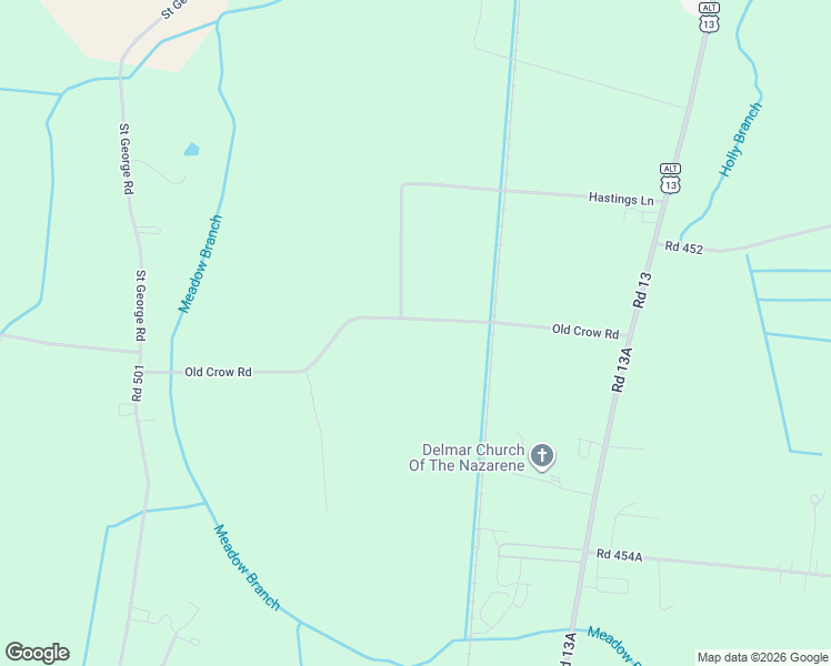 map of restaurants, bars, coffee shops, grocery stores, and more near 10062 Old Crow Road in Delmar