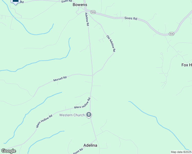 map of restaurants, bars, coffee shops, grocery stores, and more near 1940 Adelina Road in Prince Frederick