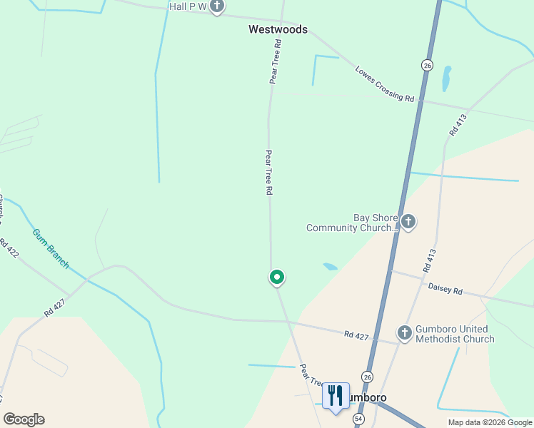 map of restaurants, bars, coffee shops, grocery stores, and more near 36288 Pear Tree Road in Millsboro