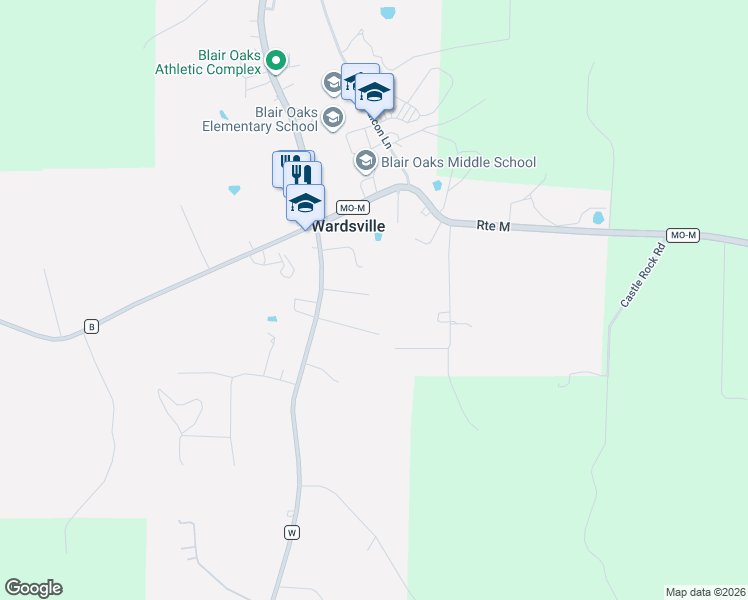 map of restaurants, bars, coffee shops, grocery stores, and more near 1825 Almarie Court in Jefferson City