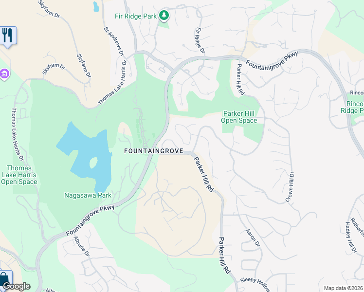 map of restaurants, bars, coffee shops, grocery stores, and more near 2073 Stagecoach Road in Santa Rosa