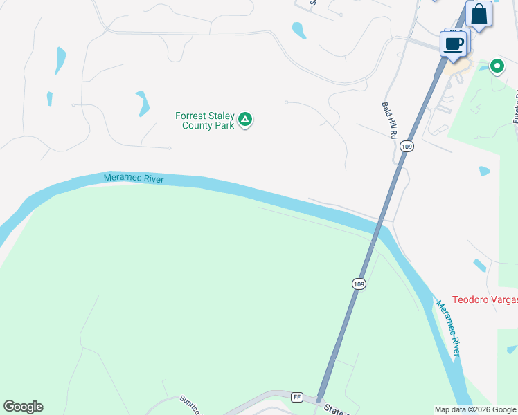 map of restaurants, bars, coffee shops, grocery stores, and more near 698 Willman Road in Eureka