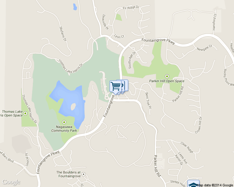 map of restaurants, bars, coffee shops, grocery stores, and more near 2017 Stagecoach Road in Santa Rosa