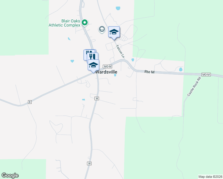 map of restaurants, bars, coffee shops, grocery stores, and more near 1825 Almarie Court in Jefferson City