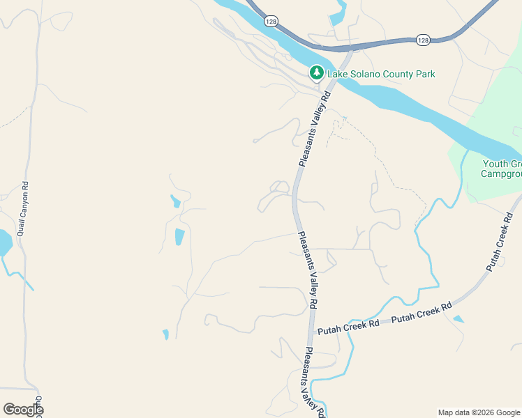 map of restaurants, bars, coffee shops, grocery stores, and more near 8588 Pleasants Valley Road in Winters