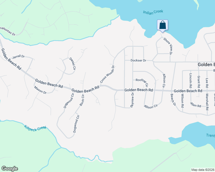 map of restaurants, bars, coffee shops, grocery stores, and more near 35080 Golden Beach Road in Mechanicsville