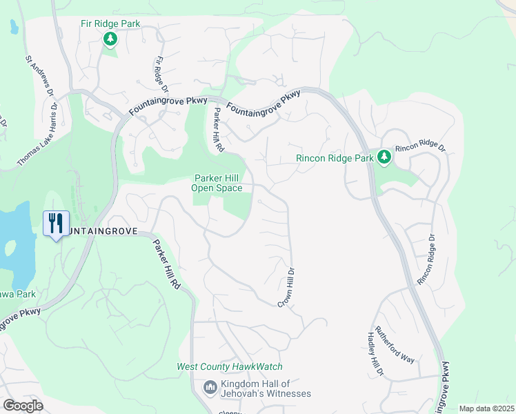 map of restaurants, bars, coffee shops, grocery stores, and more near 3742 Darlington Court in Santa Rosa