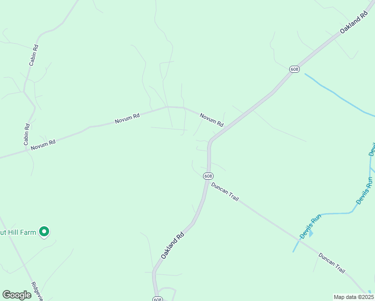 map of restaurants, bars, coffee shops, grocery stores, and more near 15646 Oakland Road in Reva