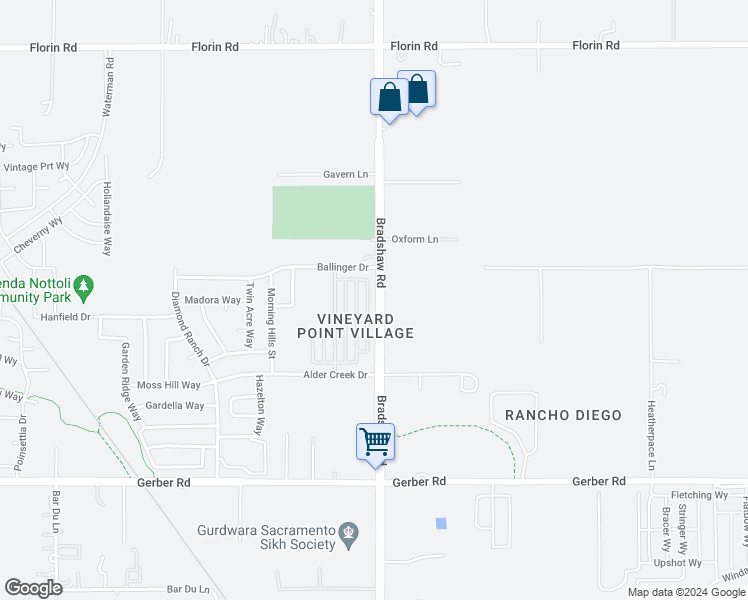 map of restaurants, bars, coffee shops, grocery stores, and more near 9697 Dartwell Way in Sacramento