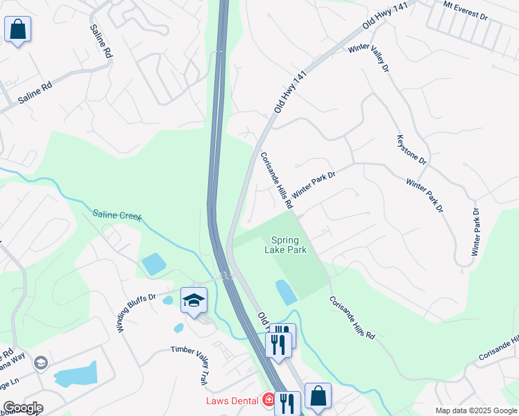 map of restaurants, bars, coffee shops, grocery stores, and more near 1221 Sadie Lane in Fenton