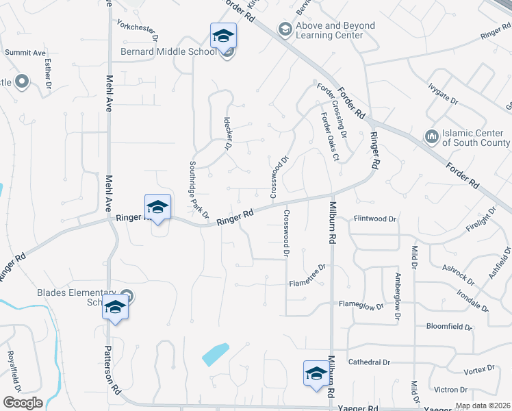 map of restaurants, bars, coffee shops, grocery stores, and more near 4706 Bramble Berry Drive in St. Louis