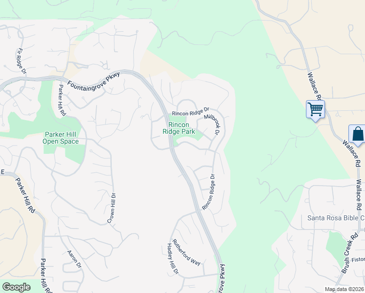 map of restaurants, bars, coffee shops, grocery stores, and more near 3809 Sedgemoore Drive in Santa Rosa