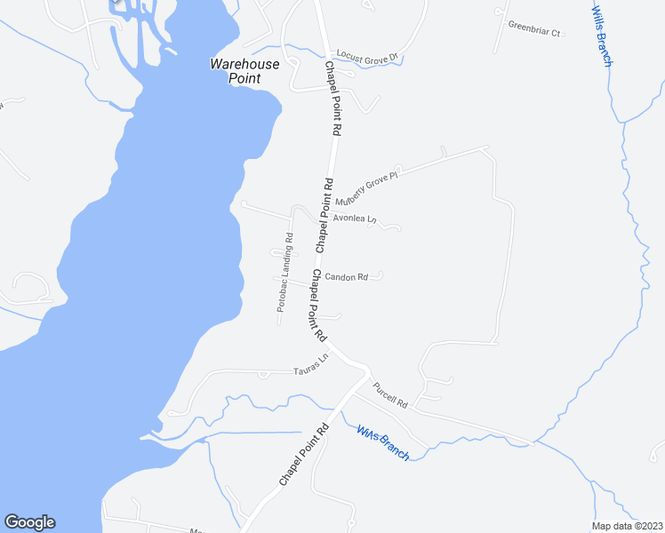 map of restaurants, bars, coffee shops, grocery stores, and more near 8610 Candon Road in Port Tobacco