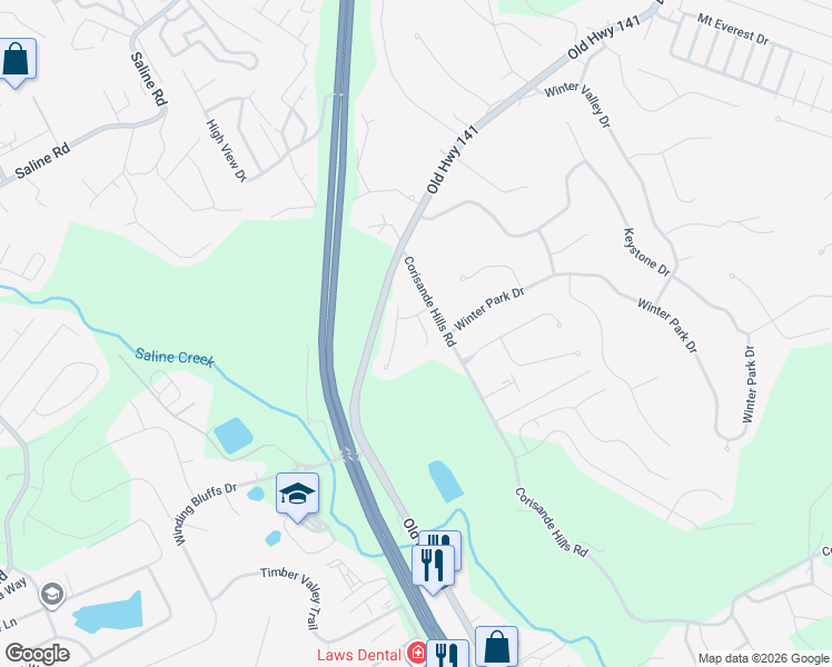 map of restaurants, bars, coffee shops, grocery stores, and more near 707-709 Hannah Court in Fenton