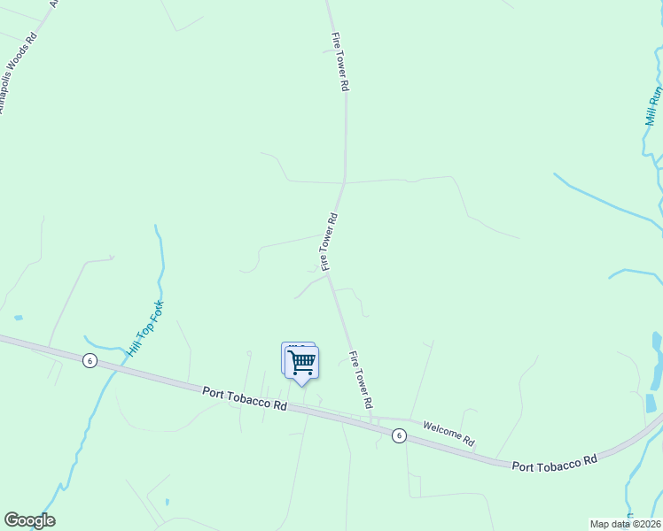 map of restaurants, bars, coffee shops, grocery stores, and more near 6500 Fire Tower Road in Welcome