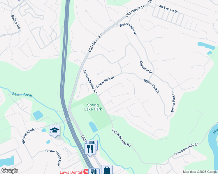 map of restaurants, bars, coffee shops, grocery stores, and more near 1257 Fenton Ridge Drive in Fenton
