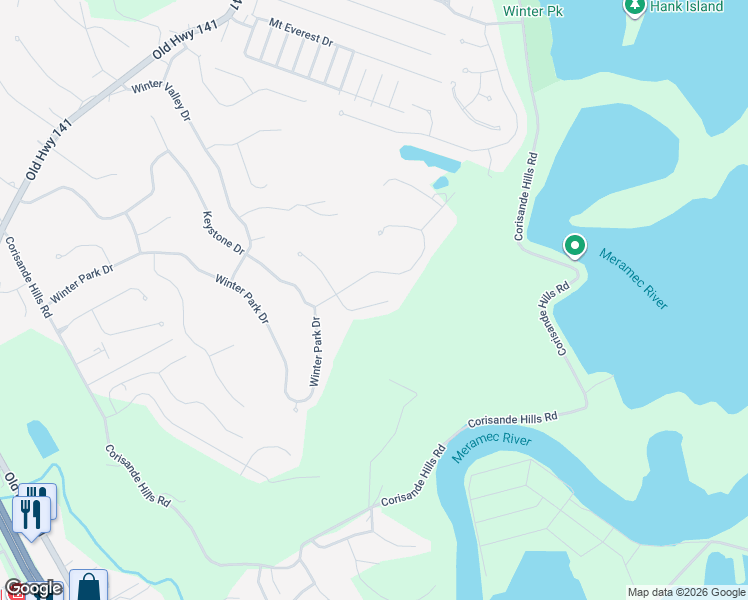 map of restaurants, bars, coffee shops, grocery stores, and more near 32 Keystone Court in Fenton