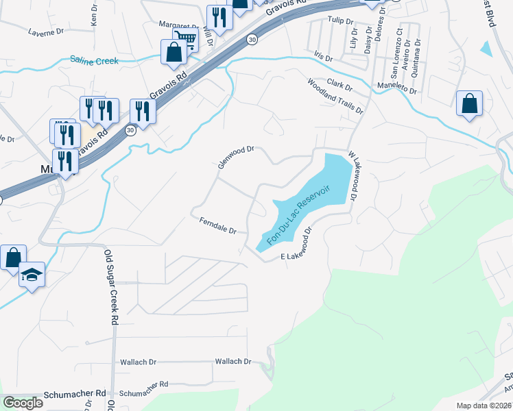 map of restaurants, bars, coffee shops, grocery stores, and more near 34 Circle View Drive in Fenton