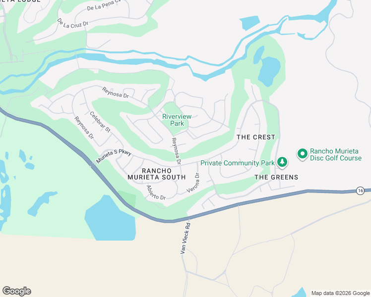 map of restaurants, bars, coffee shops, grocery stores, and more near 15317 Murieta South Parkway in Rancho Murieta