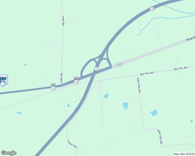 map of restaurants, bars, coffee shops, grocery stores, and more near 17181 Bel Pre Road in Culpeper