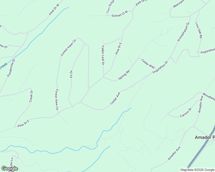 map of restaurants, bars, coffee shops, grocery stores, and more near 26548 Spring Road in Pioneer