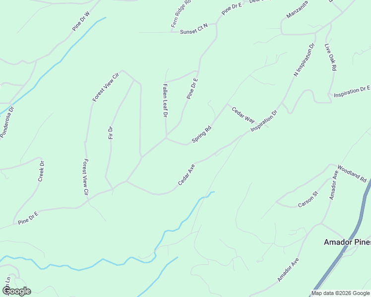 map of restaurants, bars, coffee shops, grocery stores, and more near 26548 Spring Road in Pioneer