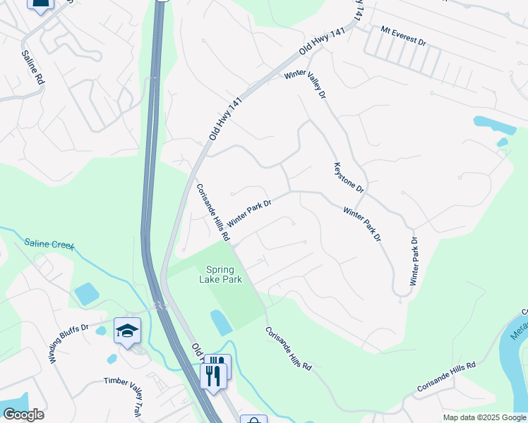 map of restaurants, bars, coffee shops, grocery stores, and more near 1257 Fenton Ridge Drive in Fenton