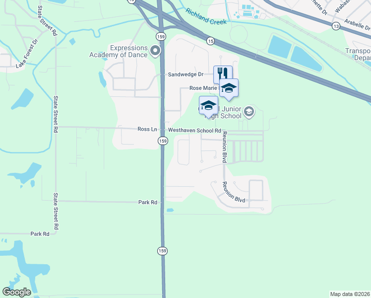 map of restaurants, bars, coffee shops, grocery stores, and more near 2029 Celebration Park Circle in Belleville