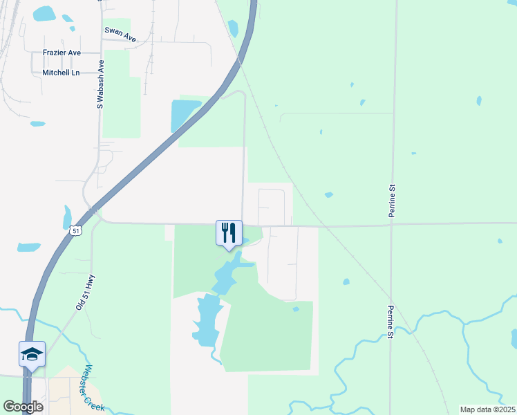 map of restaurants, bars, coffee shops, grocery stores, and more near Andrew Drive in Centralia